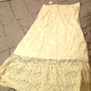 Lace maxi skirt