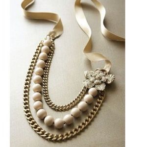 Talbots station chain and beaded necklace