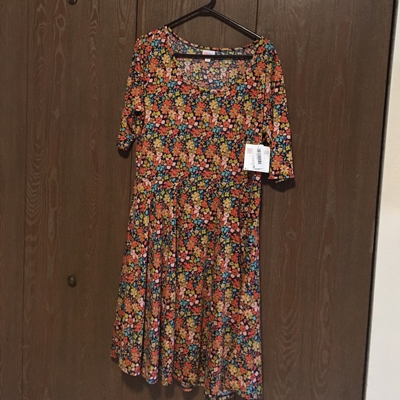 LuLaRoe Nicole 3x multicolor floral NWT