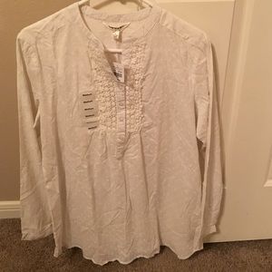 Ivory Crochet Babydoll Tunic