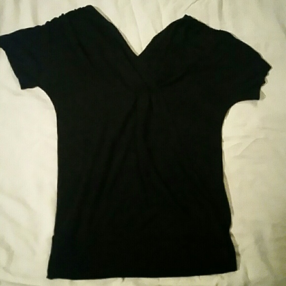 Black V neck Blouse.