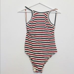 Striped body suit purchased at free people medium