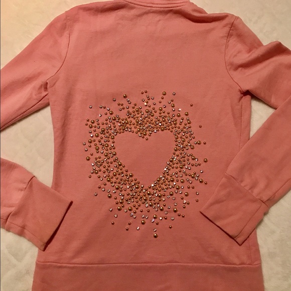 Pink and Gold Rhinestone Hoodie