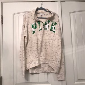 Pink half zip up sweatshirt