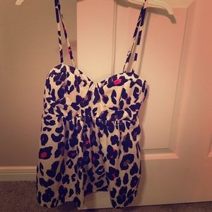 Leopard silky top