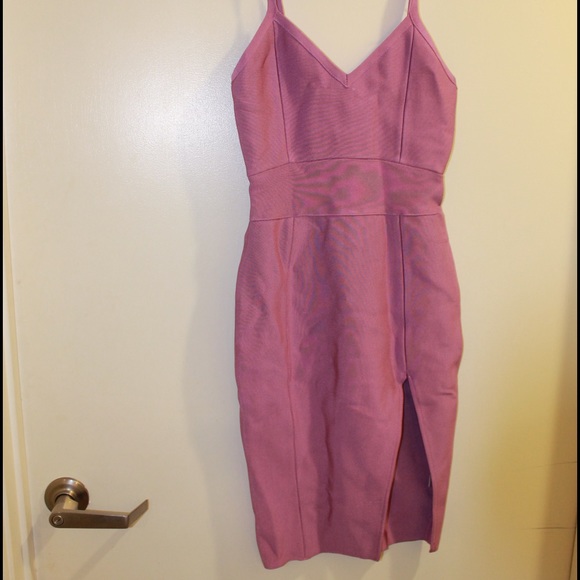 Purple bandage cocktail dress