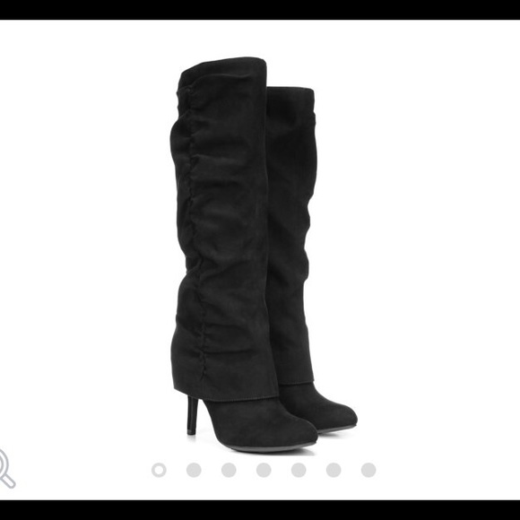 Fergalicious black suede boots