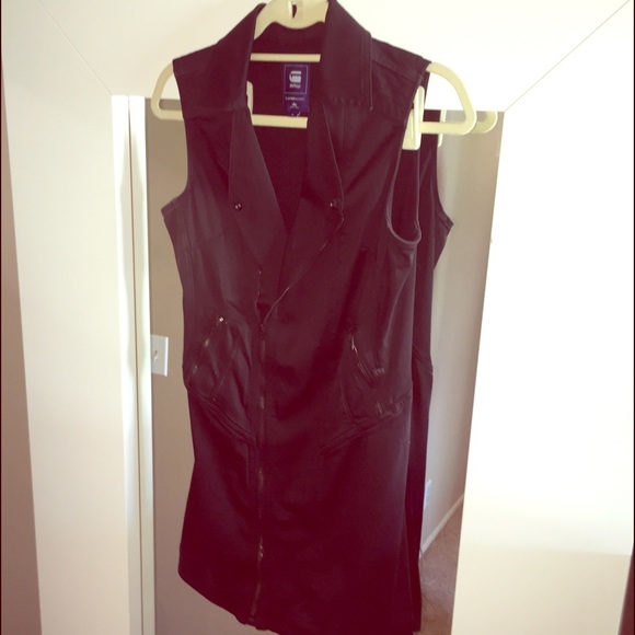 G-Star Super Hot Black Denim Dress Size Small