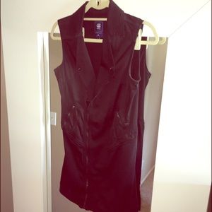 G-Star Super Hot Black Denim Dress Size Small