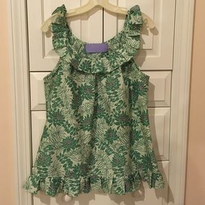 Green Nature Print Blouse