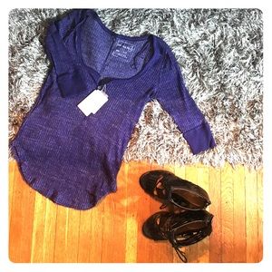 Free People long sleeve thermal tee, with Tags!