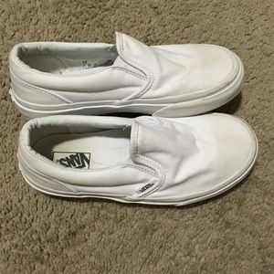 White Slip on Vans