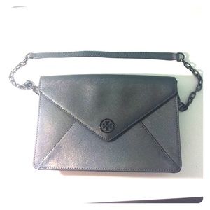 Tory Burch Ologram grey envelope shoulder bag