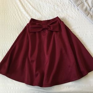 Cute Circle Skirt With Bow