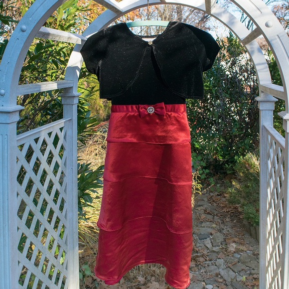 Girls Velvet Dress with Jacket