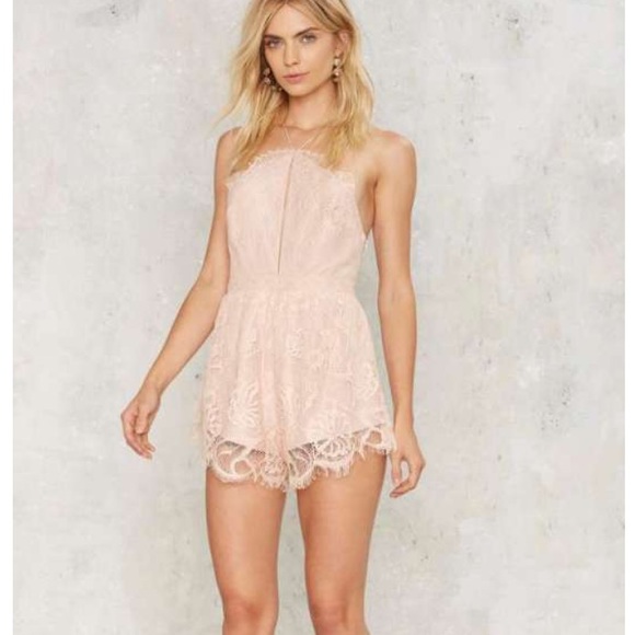 STYLESTALKER halter ego lace romper from Nastygal