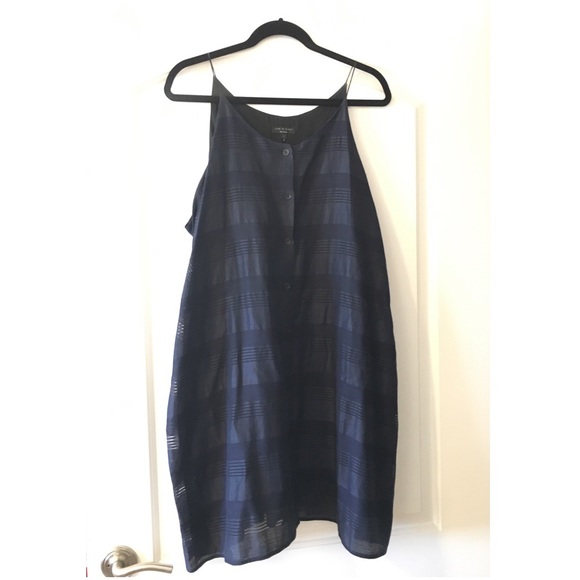 RAG & BONE Navy Blue Stripe Dress