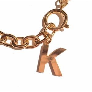 K Initial Gold Chain Necklace