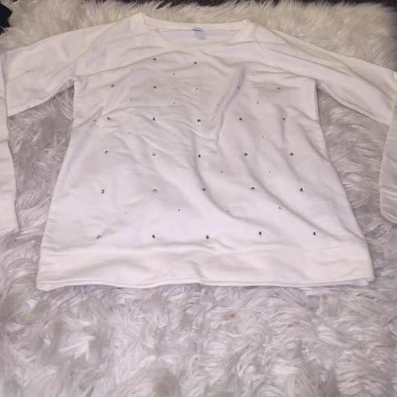 Off white sparkle pullover. Wore once!