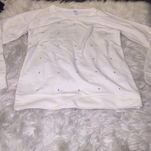 Off white sparkle pullover. Wore once!