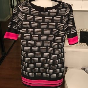 Eliza J black and pink dress