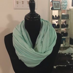 Mint green infinity scarf and wrap