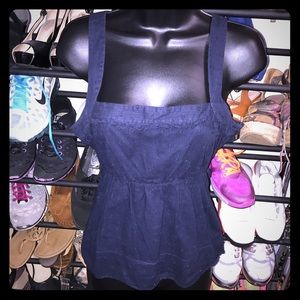 Blue baby doll tank top