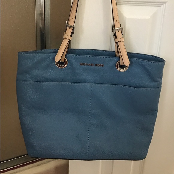 Authentic Michael Kors light blue leather