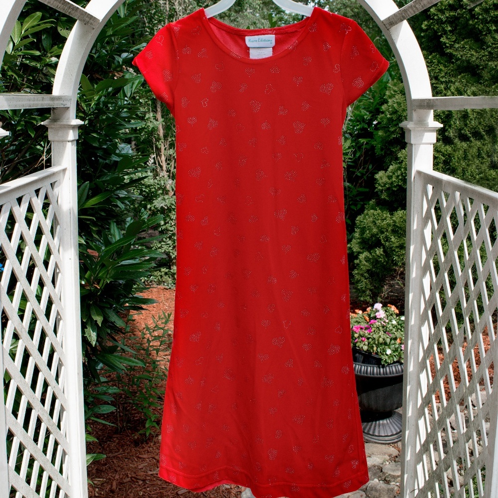 3/$10 Girls Velvet Dress w Sparkly Hearts