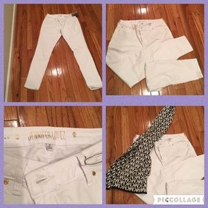 Jennifer Lopez white skinny jeans