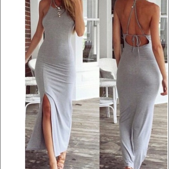 Sexy gray Women's backless 👗