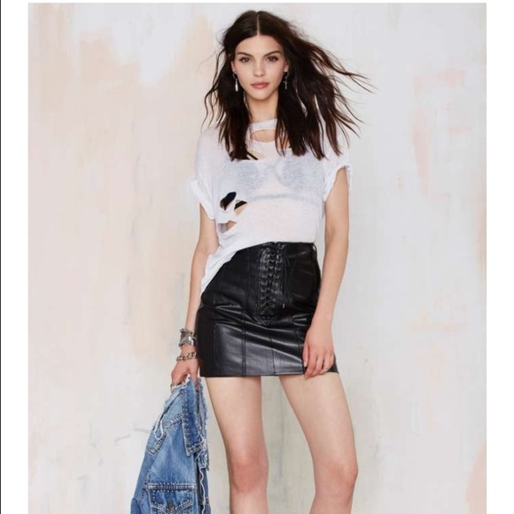 Dresses & Skirts - Nasty Gal Battle Scar Lace Up Skirt