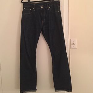 Levi's 513 slim straight dark wash jeans