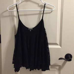 Black lace tank