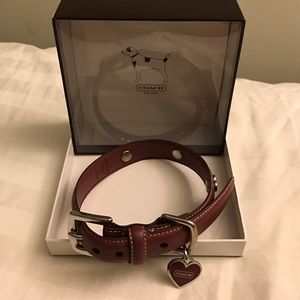 💯Authentic Coach Leather Dog Collar- Size Small