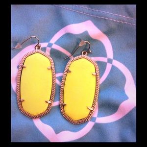 Neon yellow Kendra Scott Earrings