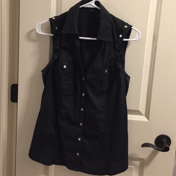 Black button up blouse