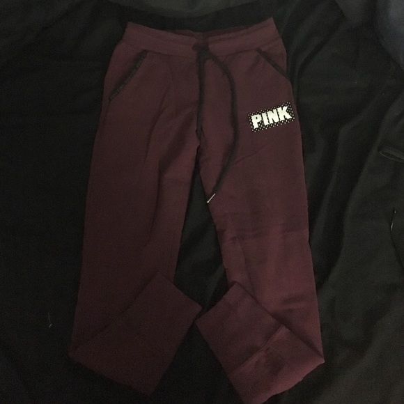 Burgundy sweatpants