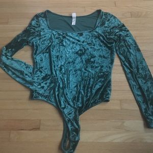90s Victoria's Secrer Crushed Velvet Green