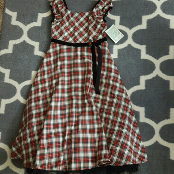 Girls plaided dress
