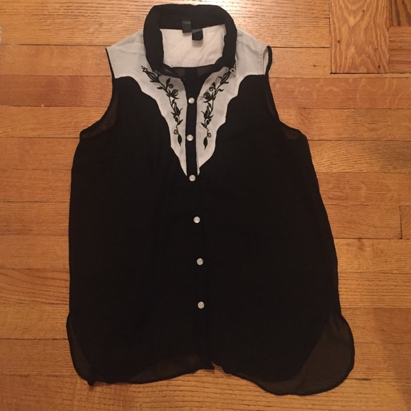 Sheer sleeveless top