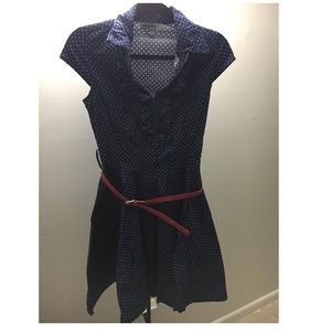 BLUE POLKA DOT DRESS