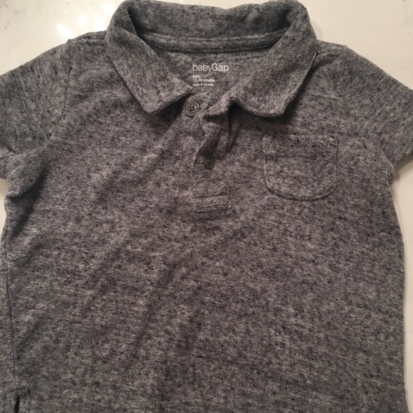 Baby boy Gap shirt sleeve grey polo