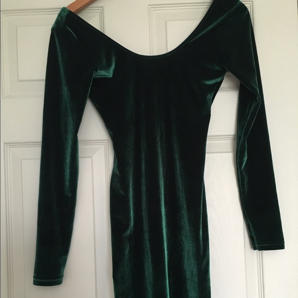 American Apparel Velvet Long Sleeve Mini Dress