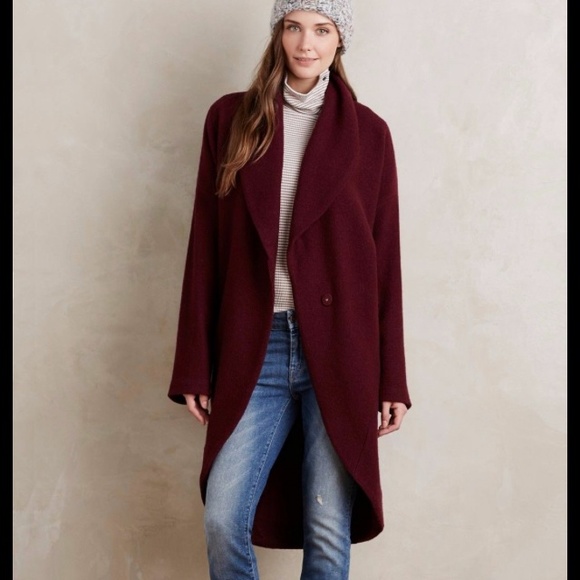 Anthropologie Windsor Boiled Wool Sweater coat XS