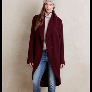 Anthropologie Windsor Boiled Wool Sweater coat XS