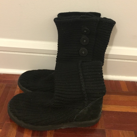 Black Knit Ugg Boots