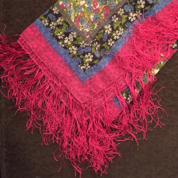 H&M Large Square Fringe Scarf