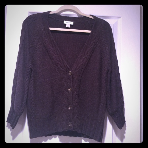 Brown cardigan sweater