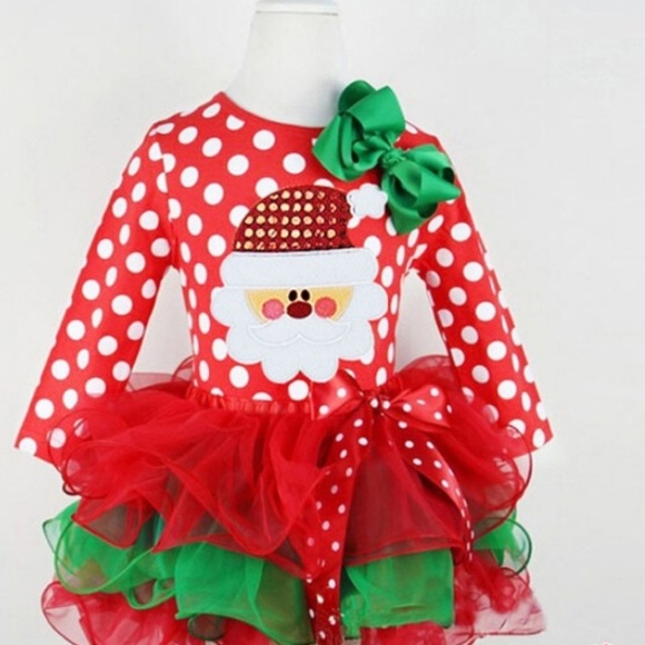 SOLD OUT -toddler Christmas polka dot dress